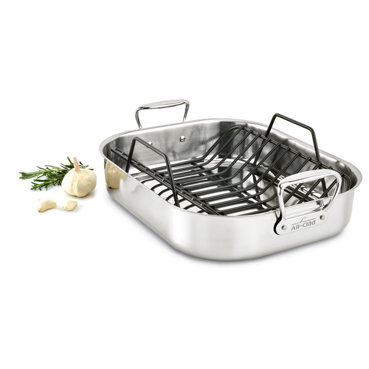 AllClad Specialty 16 in. NonStick Stainless Steel Roasting Pan